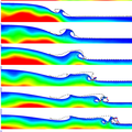 SPHERIC test case 2: Effect of wet bottom on dam break evolution - 2D SPH Validation